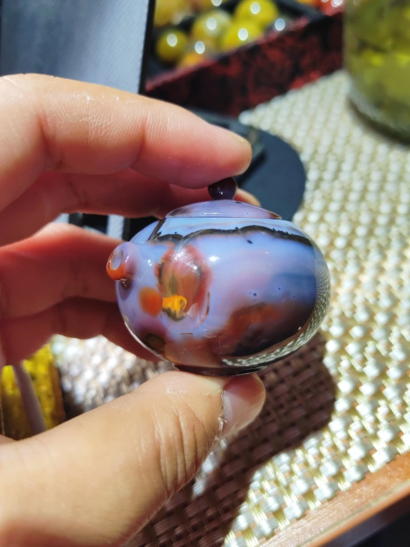 战国红玛瑙青花瓷