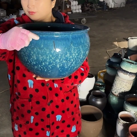 口30高21瑕疵一个盆子。