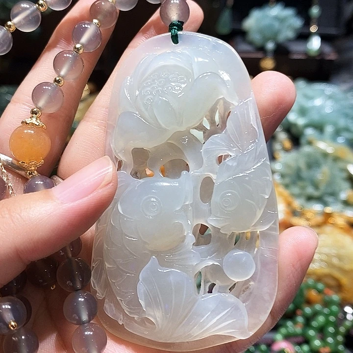 岫玉未镶嵌毛衣链