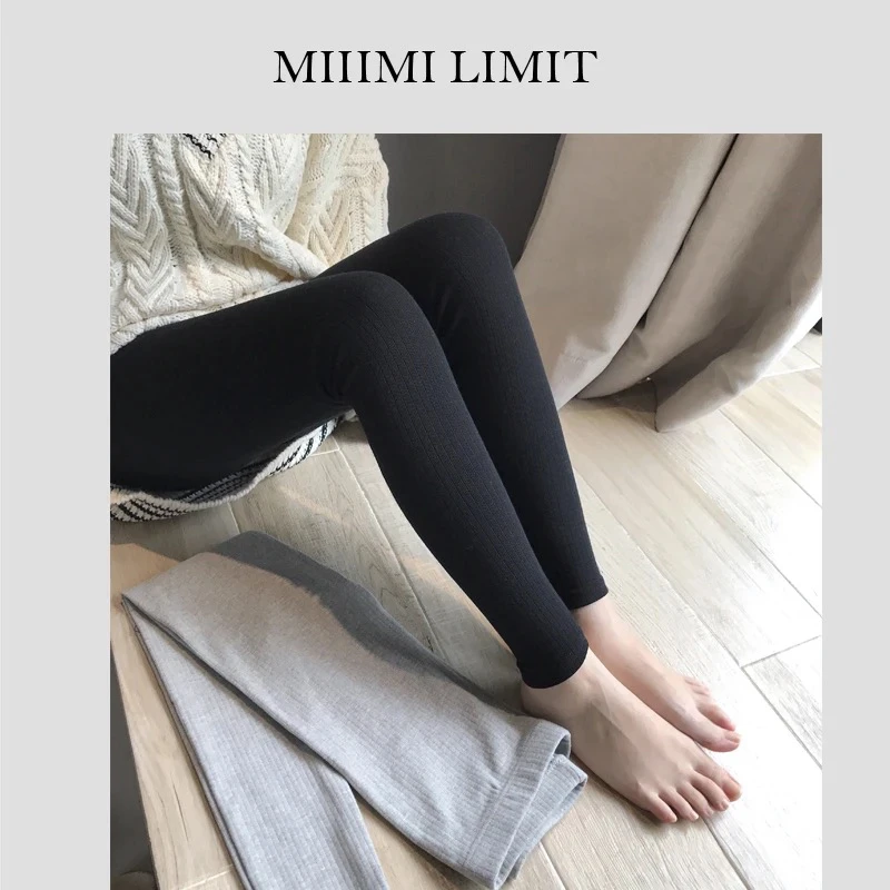 超级舒服！必备！显瘦打底裤秋冬弹力加厚高腰紧身裤子保暖修身