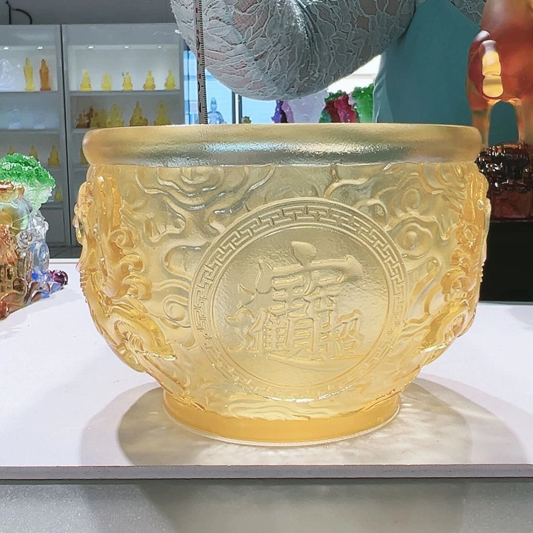 【闪购商品】手工艺品琉璃飞天貔貅聚宝盆中号