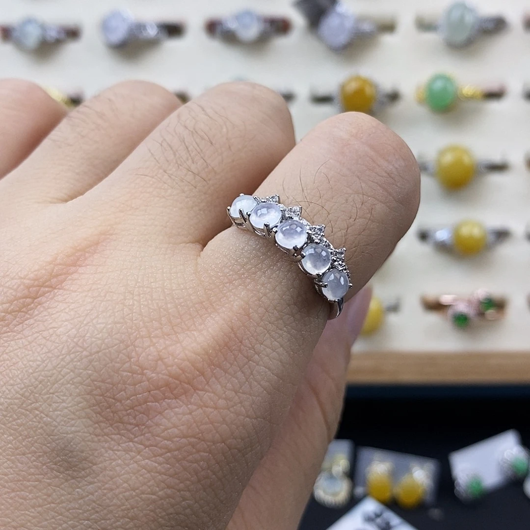 翡翠银S925镶嵌戒指