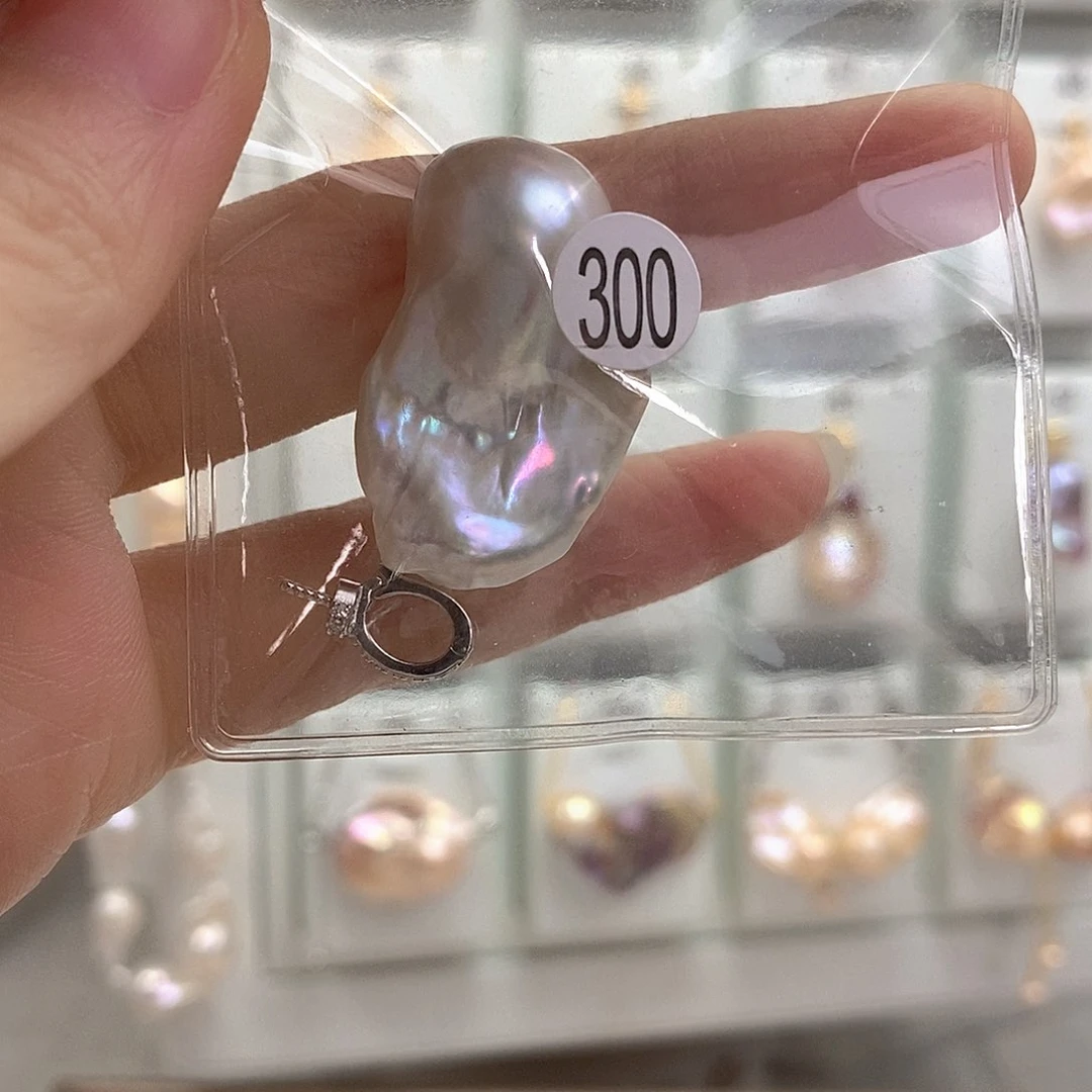 淡水珍珠银S925镶嵌颈饰胜*