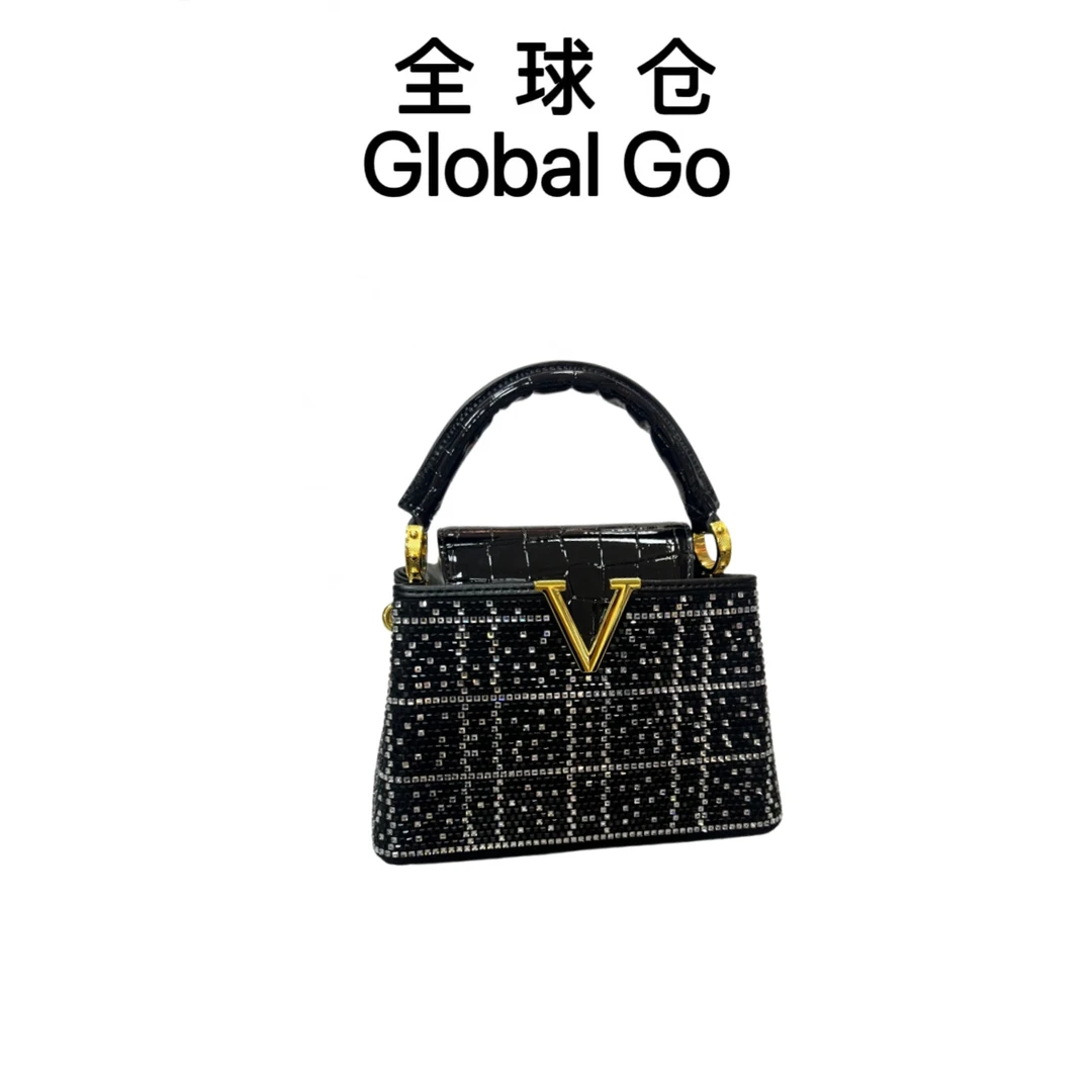 【全球仓Global Go】 2025新款彩钻大容量女包单肩斜跨包