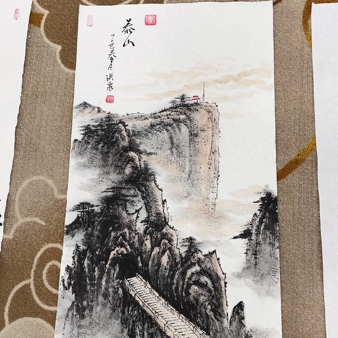 国画绘画作品莘洪泉100.50三尺画芯