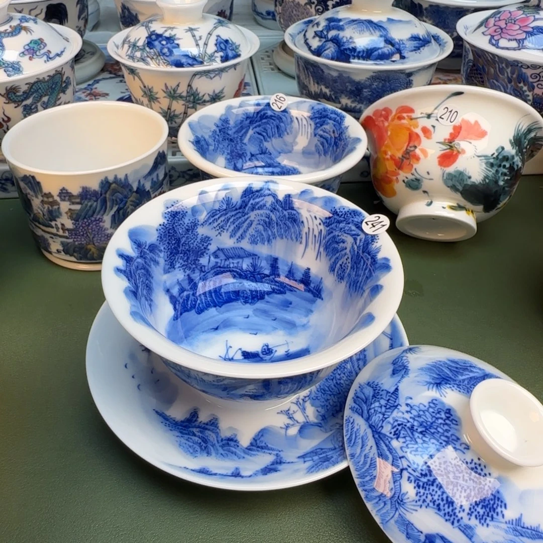 纯手工纯手绘茶具石头241