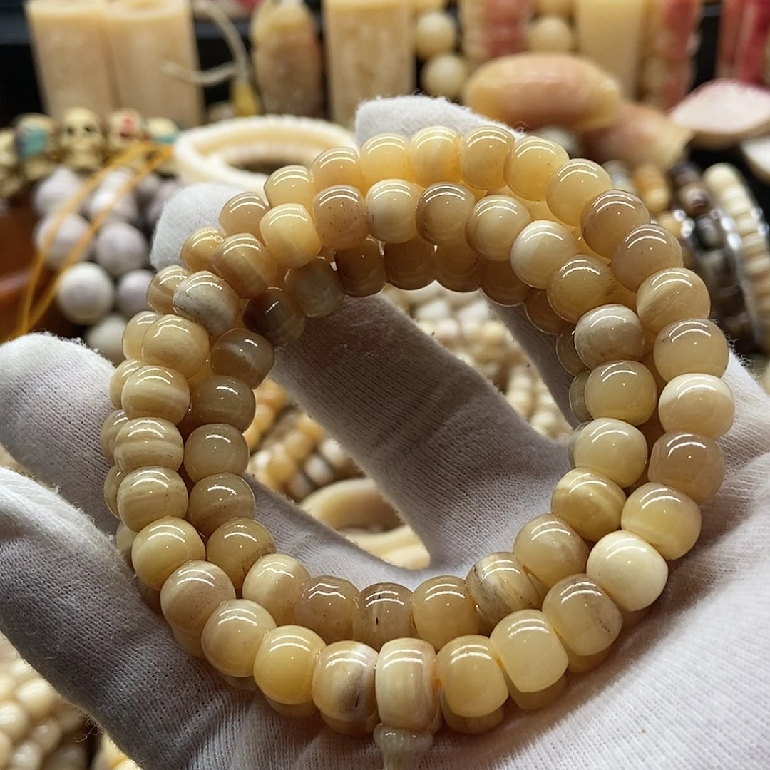 【闪购商品】驼骨其他9毫米三花桶珠瑕疵处理