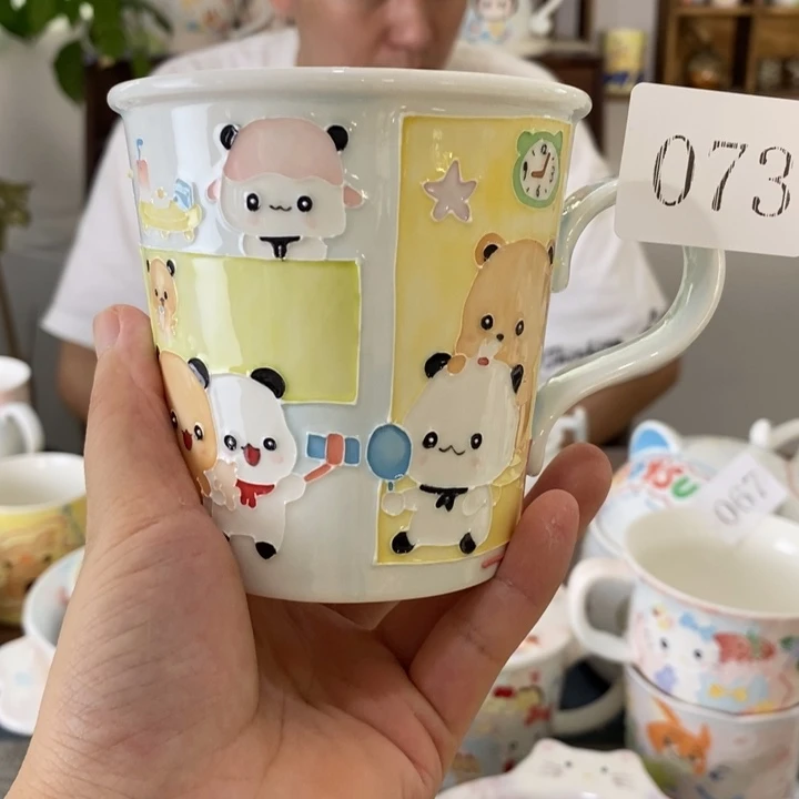瓷片景德镇釉下彩手绘