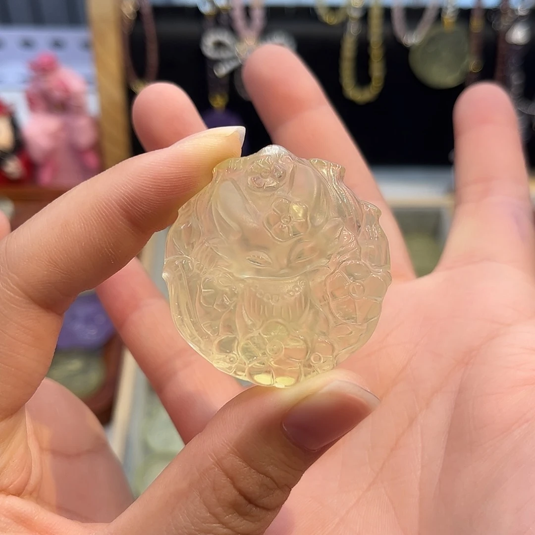 银S925镶嵌颈饰水晶玉*黄水苏苏1