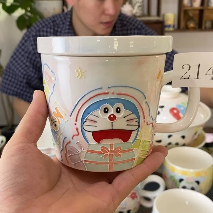 瓷片景德镇釉下彩手绘