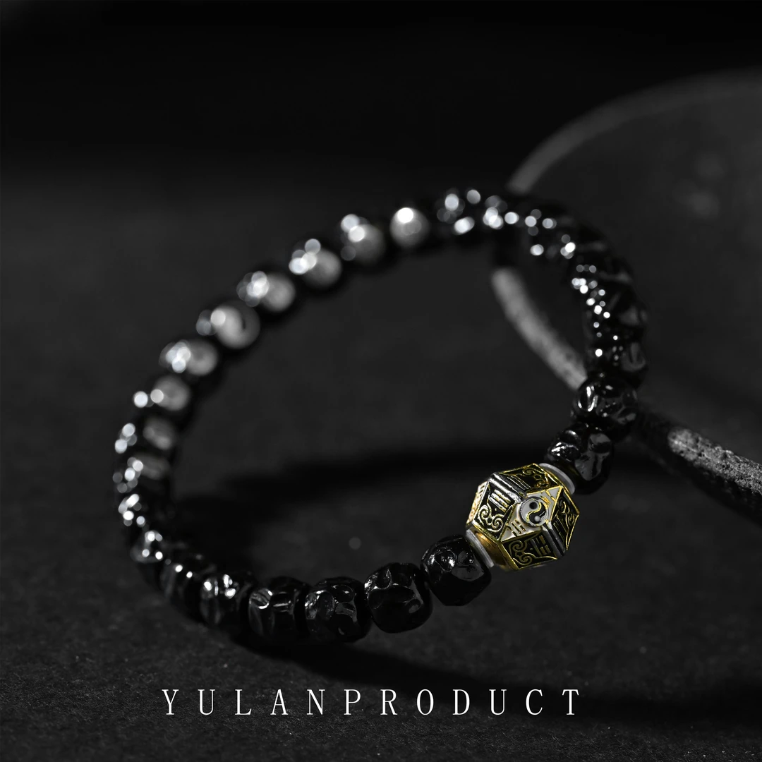 钰澜文玩【周】【太极·六十四卦】椰蒂无相8mm+太极八卦鼎搭配款-精工