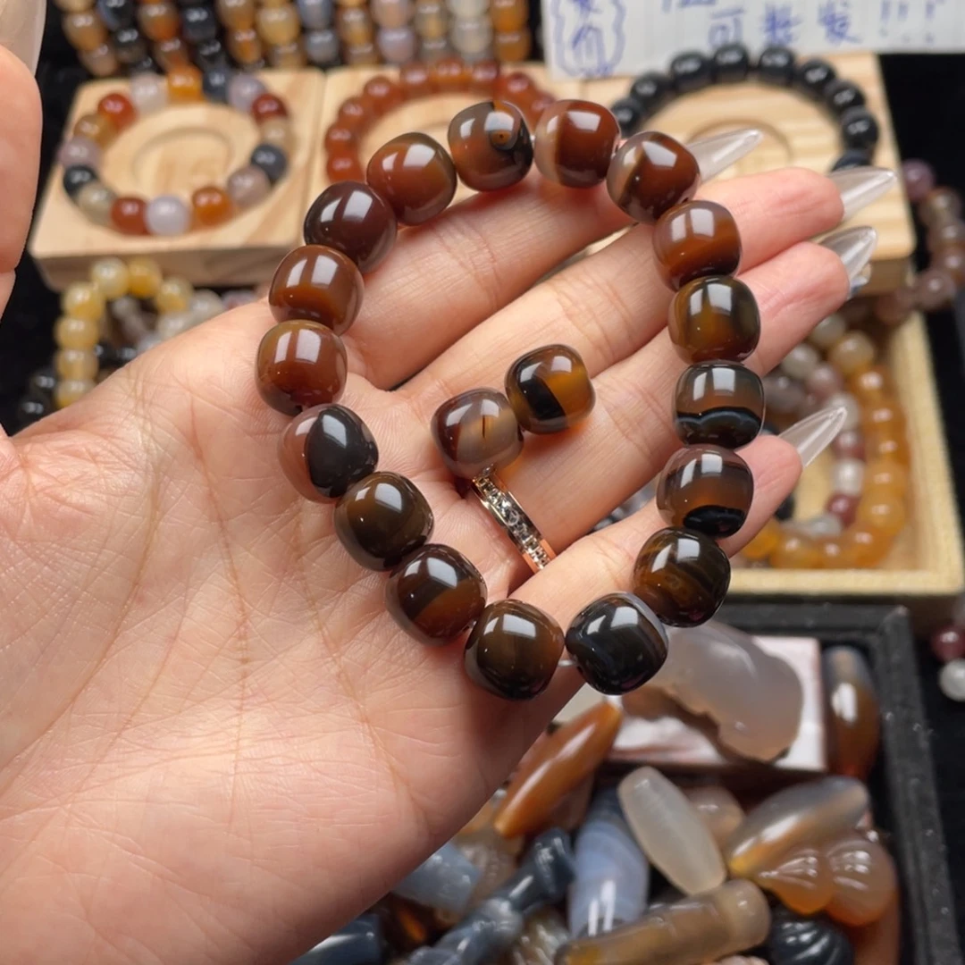 没***玛瑙/玉髓未镶嵌手链