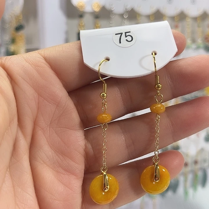 翡翠未镶嵌耳饰耳饰