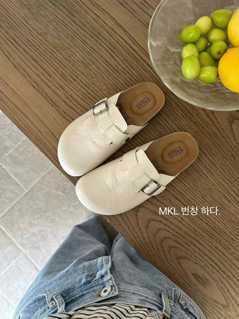 “MKL 번창 하다”简约ins感慵懒勃肯半拖鞋#633−60