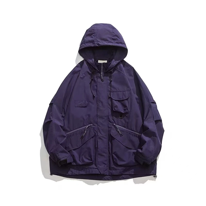 【张张包】秋季户外情侣工装多口袋机能双拉链宽松百搭夹克连帽外套