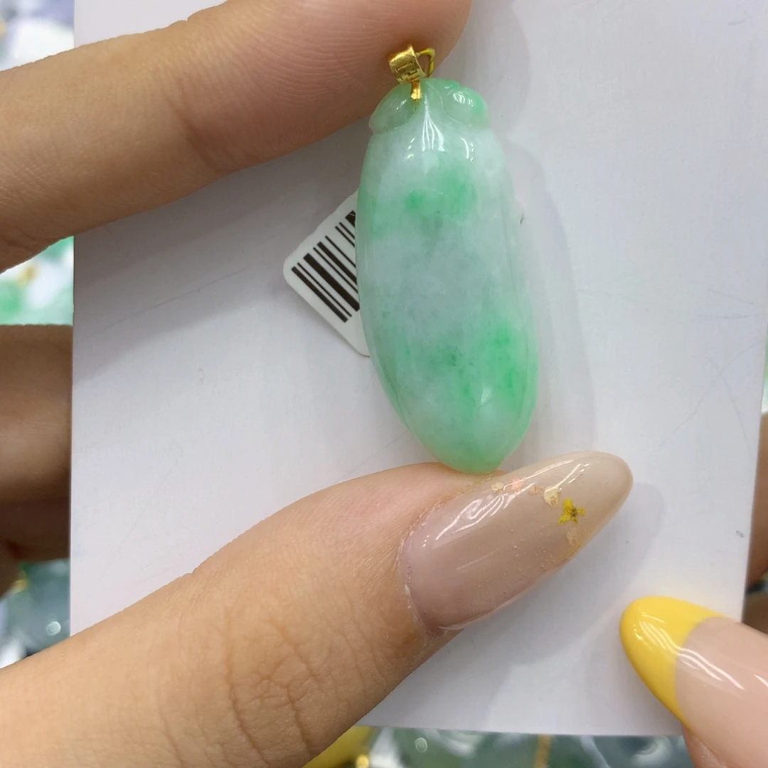 颈饰18K金镶嵌翡翠翡翠