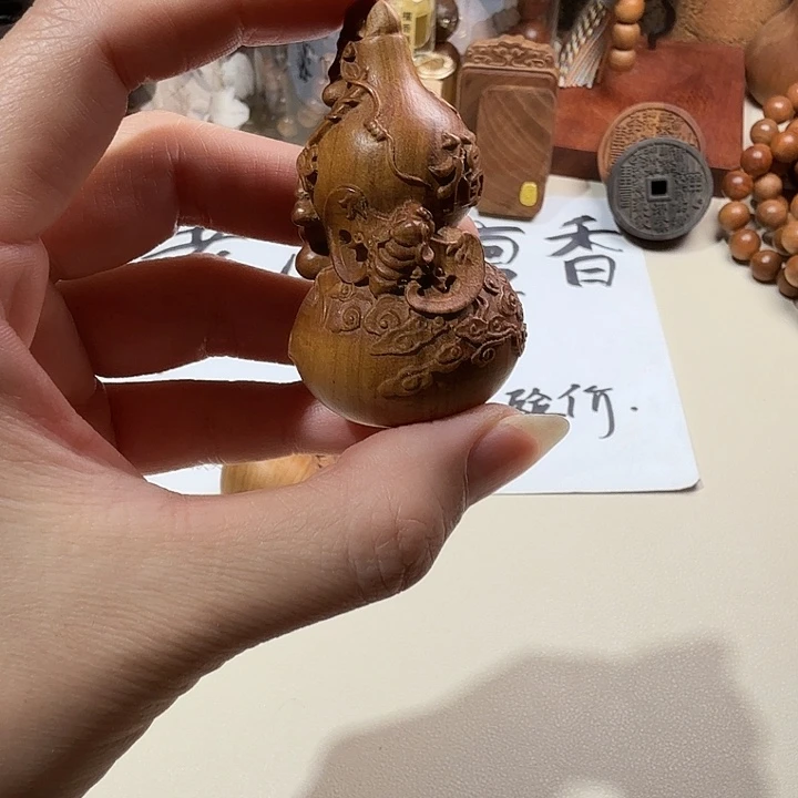 檀香木印度老山檀香满工大五福葫芦