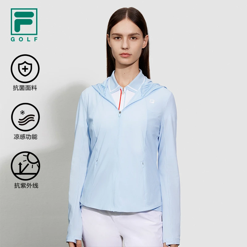 FILA/斐乐 女子夏款【凉感弹力轻薄透气】高尔夫防晒外套A11W425505