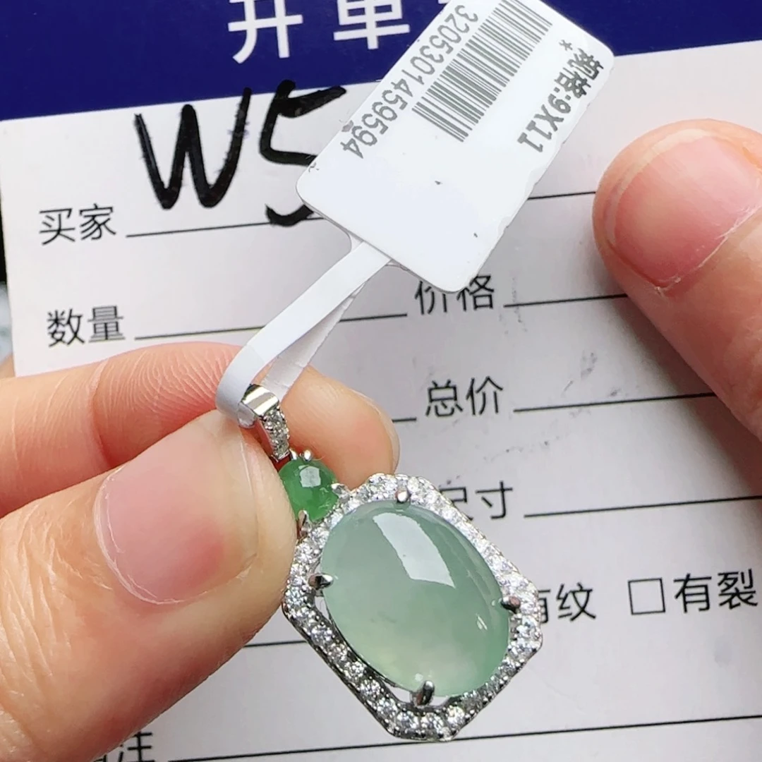 银S925镶嵌手链翡翠