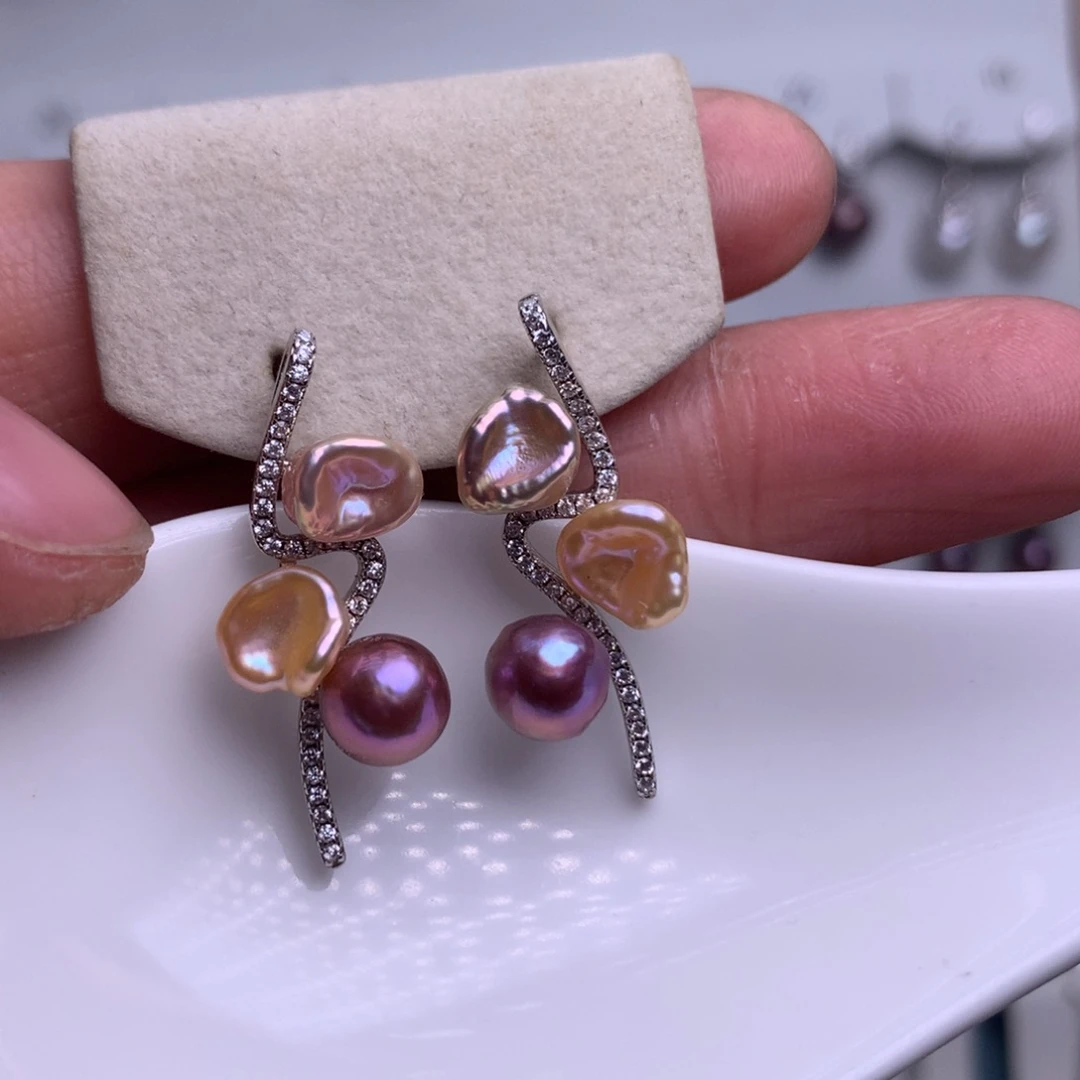 未镶嵌耳饰淡水珍珠