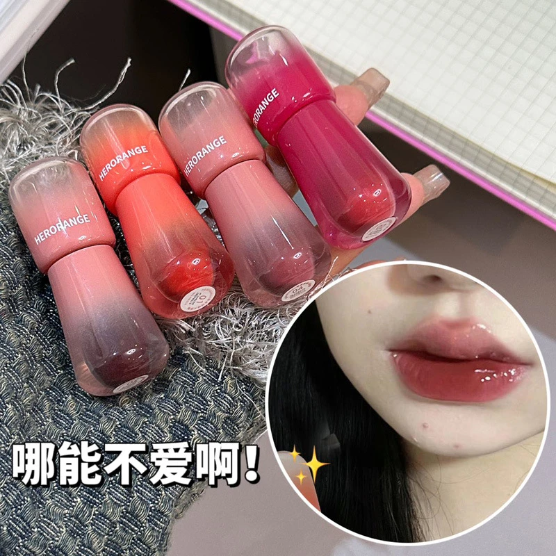 少女奶橘色水唇釉持久显色保湿水润不易掉色镜面唇彩哑光唇蜜纯欲