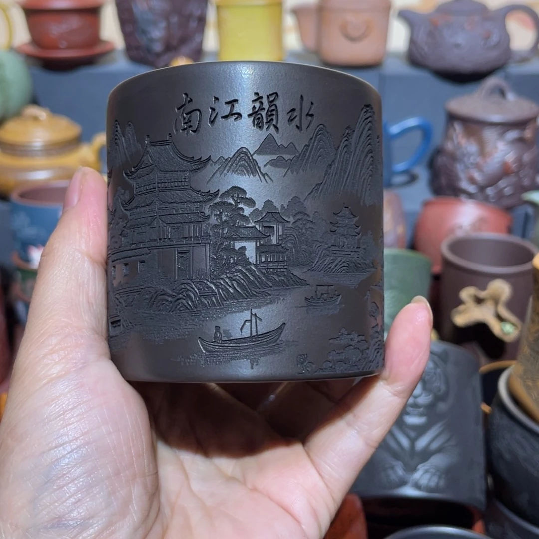 原矿紫砂手工主人杯