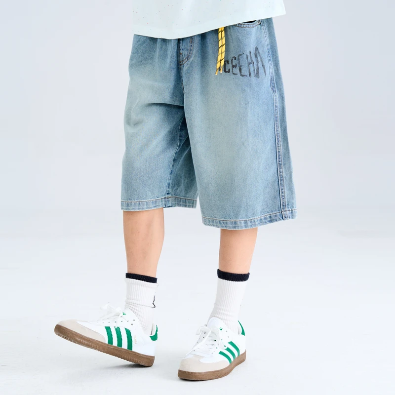 多多一上男中大童25夏款休闲时尚牛仔裤（150-180码）1261A05X