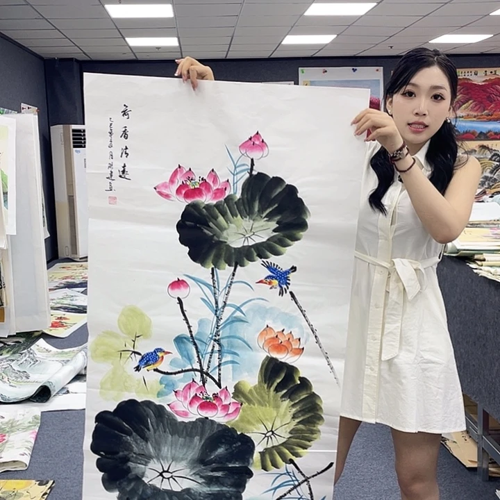 国画作品小姐姐放漏…