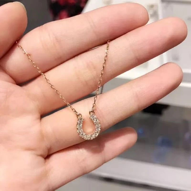 柯柒 钛钢项链 U形小马蹄项链轻奢时尚气质小众高级设计感锁骨链