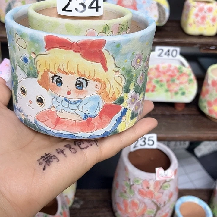 一****手工制作多肉花盆
