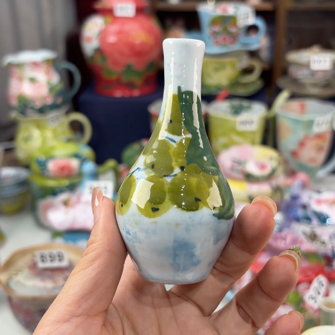 瓷片景德镇手绘高温釉下彩陶瓷茶具