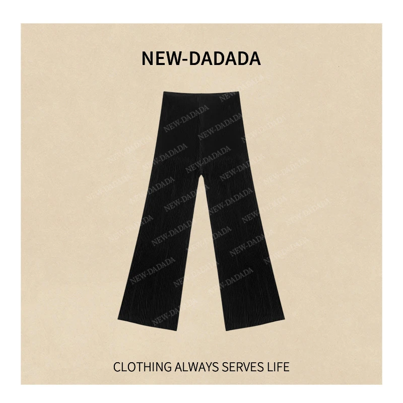 利达 NEW DADADA时尚休闲百搭女士直筒条纹夏设计感裤子SPC2371