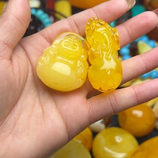 琥珀手串未镶嵌蜜蜡