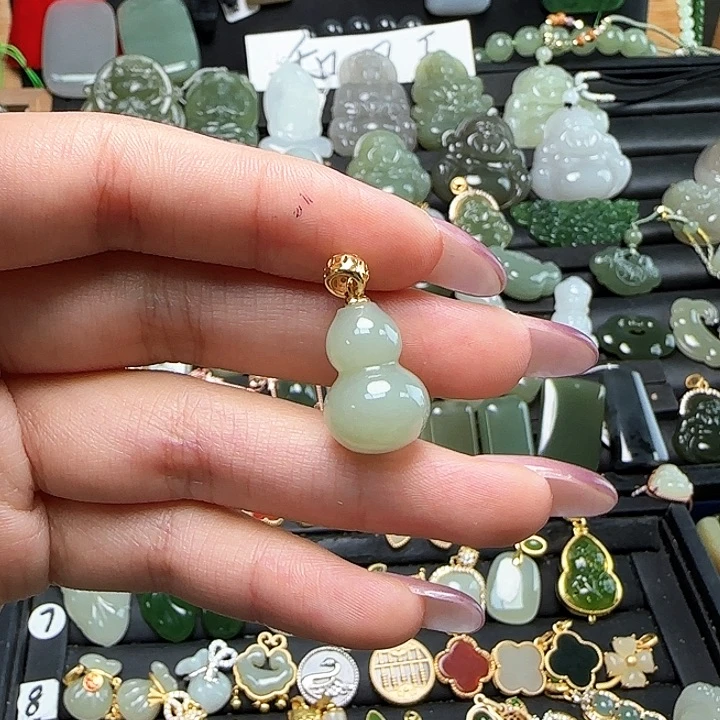 颈饰银S925镶嵌和田玉