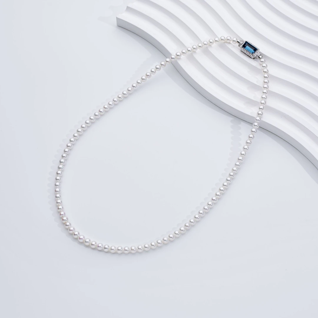【段姐专属】天然淡水珍珠项链4-5mm 超白极光品质 45cm 长 S925银