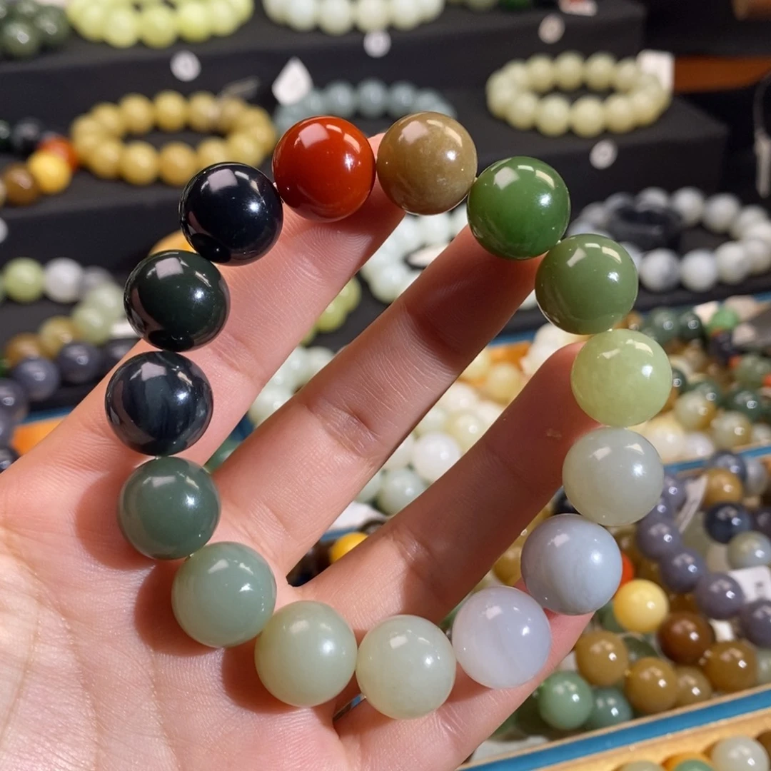 和田玉手串未镶嵌W 14