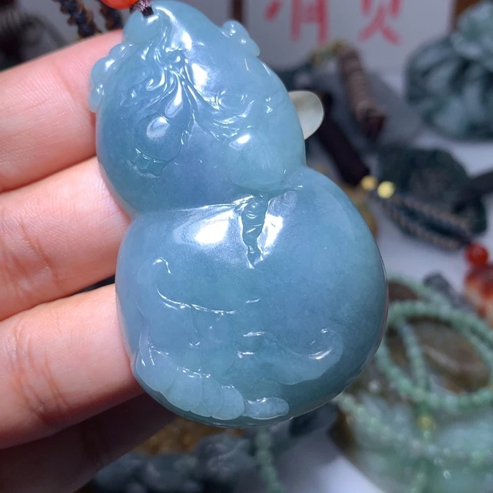 翡翠颈饰未镶嵌保真天然A货翡翠