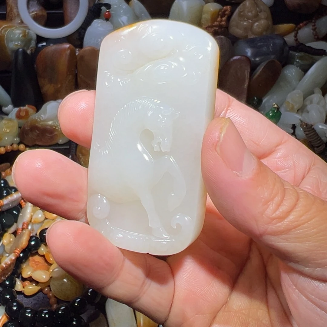 和田玉吊坠(不含链)未镶嵌老*