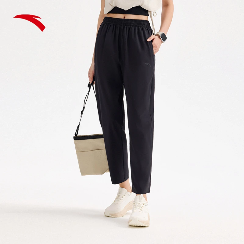 安踏速干裤夏季女户外跑步运动裤透气舒适吸湿速干长裤162525501