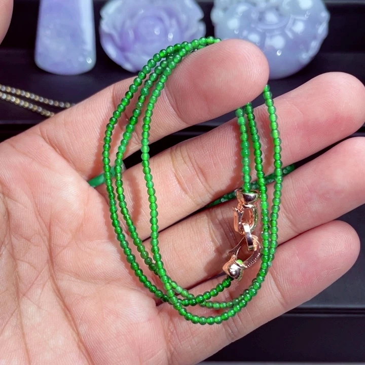 翡翠未镶嵌毛衣链