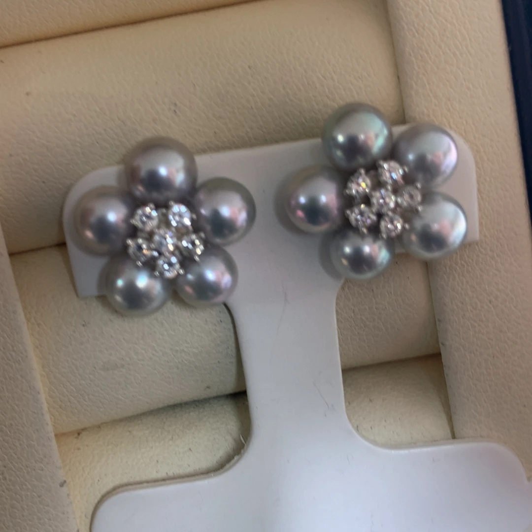 海水珍珠耳饰未镶嵌