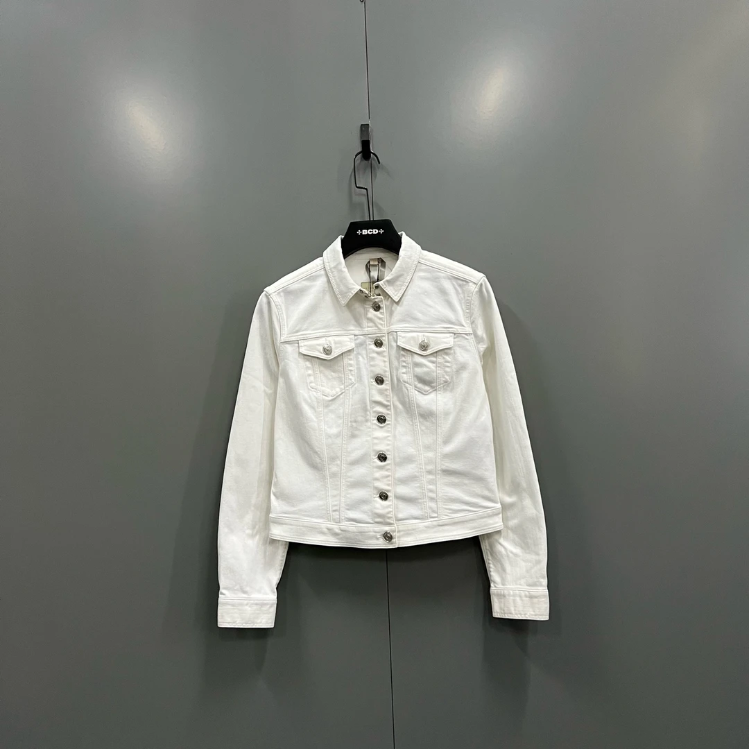 99新 BURBERRY/博柏利 tt1 白色牛仔外套 L码/98新/103058