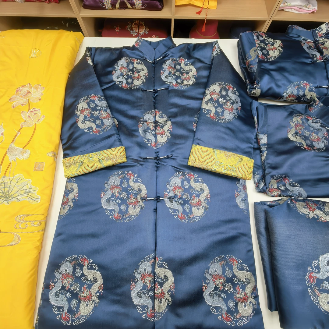 男款长款百年服九五至尊寿衣寿服全套