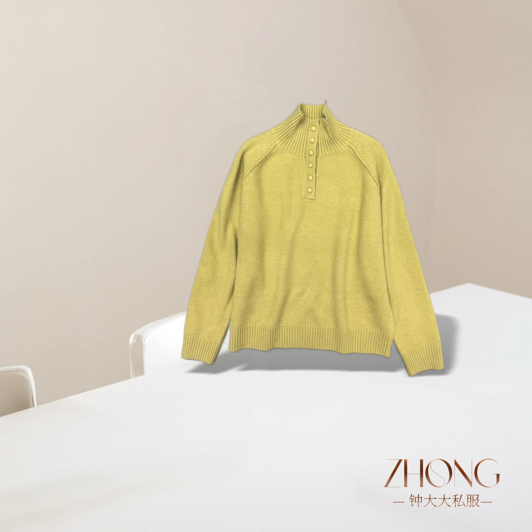 ZHONG大大【】冬季高领针织衫女慵懒风软糯百搭宽松打底毛衣12182