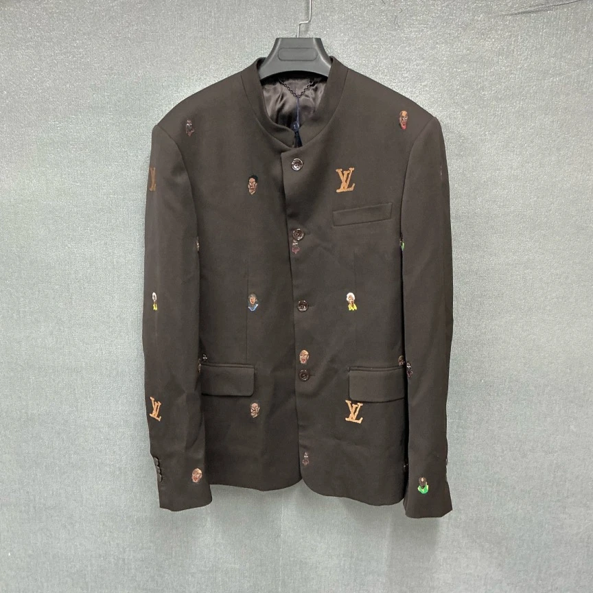 未使用 LouisVuitton/路易威登 （pm）人像刺绣西装外套带吊48/1567