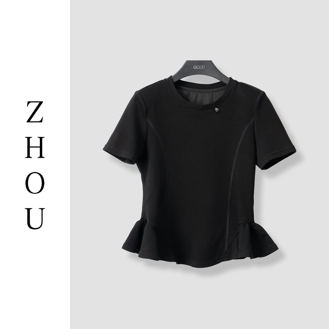 黑色休闲气质上衣-21644