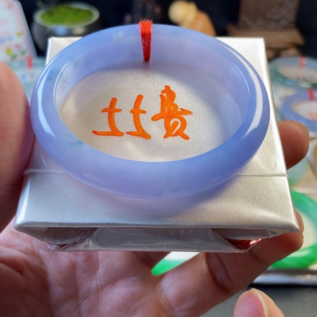 翡翠未镶嵌手镯30满紫贵妃