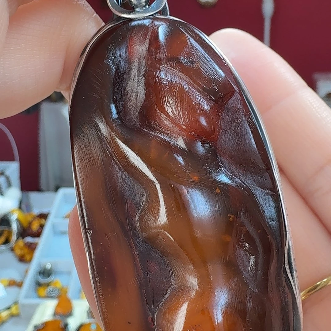 蜜蜡未镶嵌颈饰吊坠