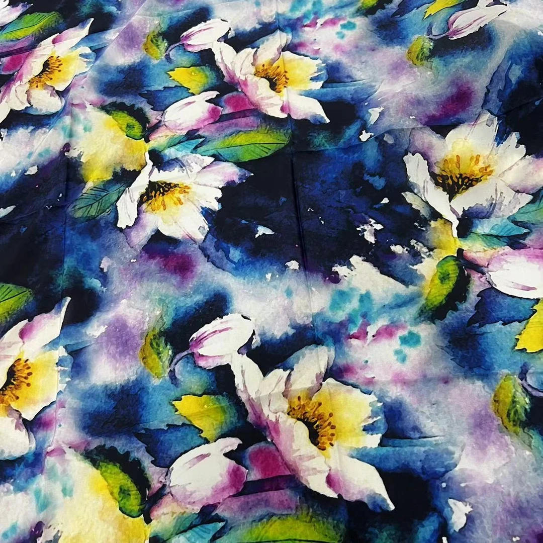 140双绉方巾-银河落梨-135*135丝巾