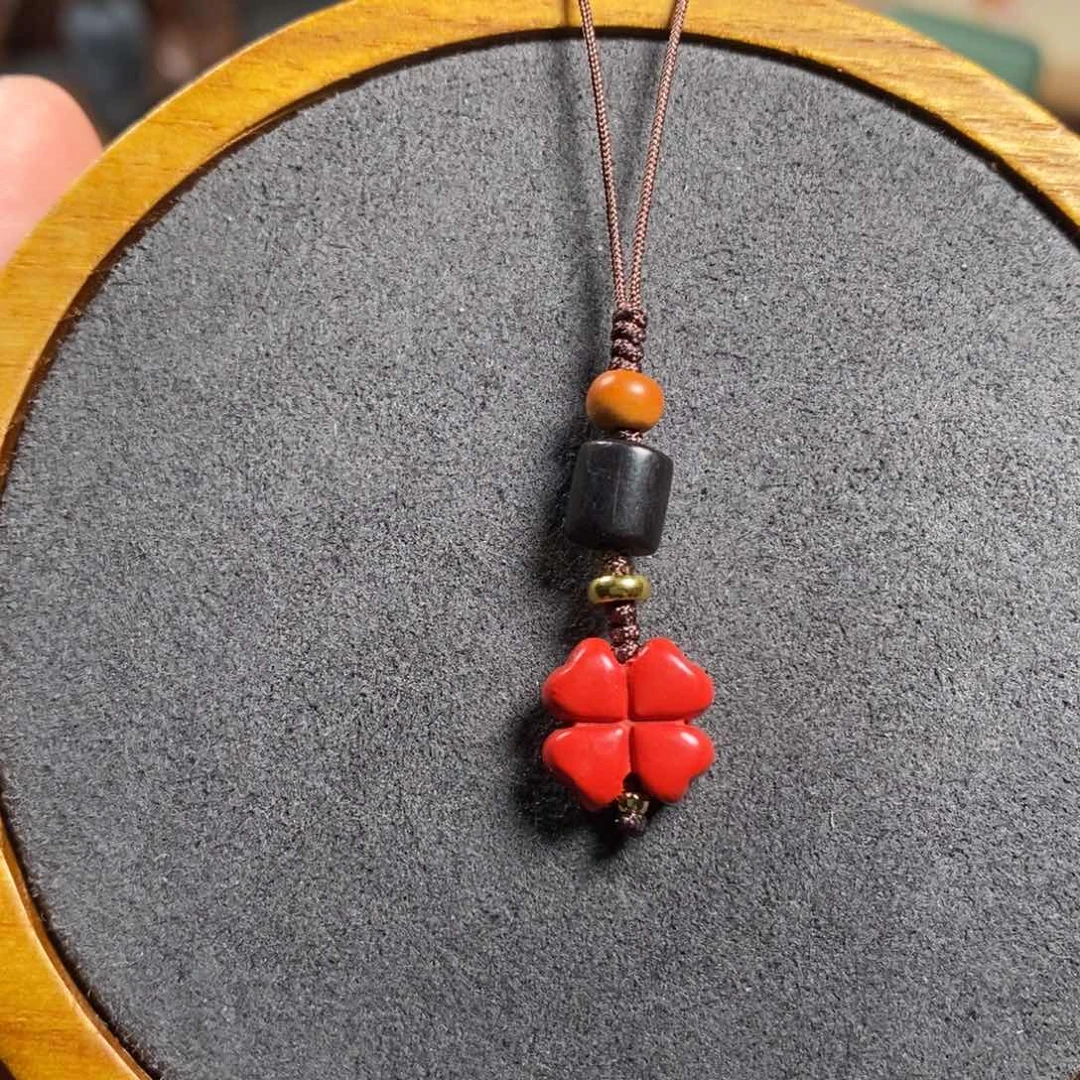 查罗石朱砂手机挂未镶嵌